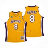 Camiseta Los Angeles Lakers Kobe Bryant NO 8 Icon 1999-00 Finals Bound Amarillo