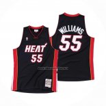 Camiseta Miami Heat Jason Williams NO 55 Hardwood Classics Throwback Negro
