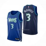Camiseta Minnesota Timberwolves Jaden McDaniels NO 3 Ciudad 2021-22 Azul