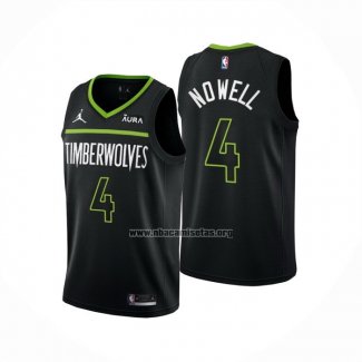 Camiseta Minnesota Timberwolves Jaylen Nowell NO 4 Statement 2022-23 Negro