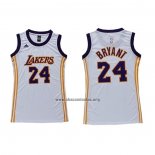 Camiseta Mujer Los Angeles Lakers Kobe Bryant NO 24 Blanco