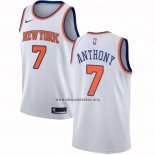 Camiseta New York Knicks Carmelo Anthony NO 7 Association Blanco