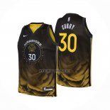 Camiseta Nino Golden State Warriors Stephen Curry NO 30 Ciudad 2022-23 Negro