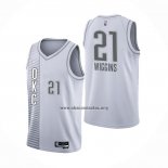 Camiseta Oklahoma City Thunder Aaron Wiggins NO 21 Ciudad 2021-22 Blanco