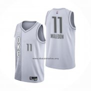 Camiseta Oklahoma City Thunder Theo Maledon NO 11 Ciudad 2021-22 Blanco