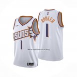 Camiseta Phoenix Suns Devin Booker NO 1 Association 2023-24 Blanco