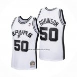 Camiseta San Antonio Spurs David Robinson NO 50 Mitchell & Ness 1998-99 Blanco