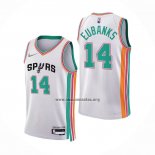 Camiseta San Antonio Spurs Drew Eubanks NO 14 Ciudad 2021-22 Blanco