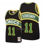 Camiseta Seattle SuperSonics Detlef Schrempf NO 11 Mitchell & Ness 1994-95 Negro