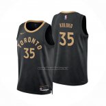 Camiseta Toronto Raptors Christian Koloko NO 35 Ciudad 2022-23 Negro