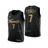 Camiseta Toronto Raptors Kyle Lowry NO 7 Ciudad 2019-20 Negro