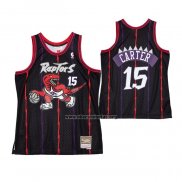 Camiseta Toronto Raptors Vince Carter NO 15 Hardwood Classics Negro