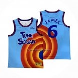 Camiseta Tune Squad Lebron James NO 6 Azul