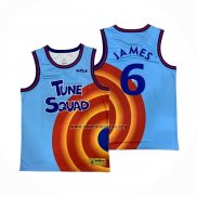 Camiseta Tune Squad Lebron James NO 6 Azul