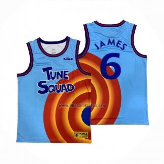 Camiseta Tune Squad Lebron James NO 6 Azul