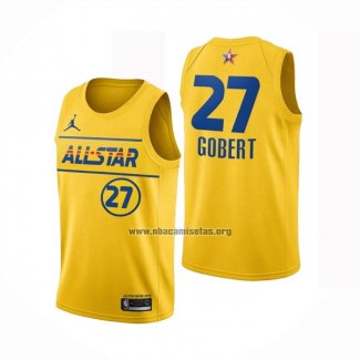 Camiseta All Star 2021 Utah Jazz Rudy Gobert Oro