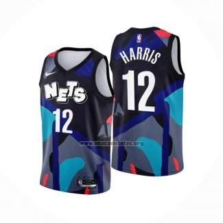 Camiseta Brooklyn Nets Joe Harris NO 12 Ciudad 2023-24 Negro