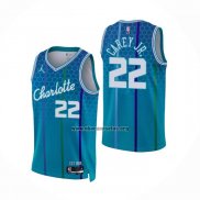 Camiseta Charlotte Hornets Vernon Carey JR. NO 22 Ciudad 2021-22 Azul