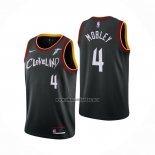 Camiseta Cleveland Cavaliers Evan Mobley NO 14 Ciudad 2020-21 Negro