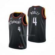 Camiseta Cleveland Cavaliers Evan Mobley NO 14 Ciudad 2020-21 Negro