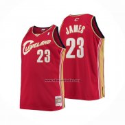 Camiseta Cleveland Cavaliers LeBron James NO 23 Mitchell & Ness 2003-04 Rojo