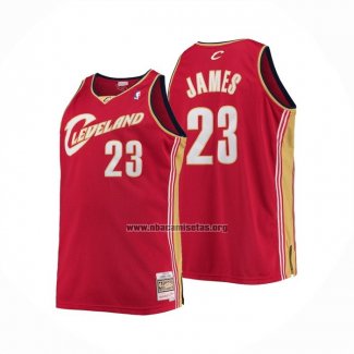 Camiseta Cleveland Cavaliers LeBron James NO 23 Mitchell & Ness 2003-04 Rojo