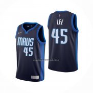 Camiseta Dallas Mavericks Courtney Lee NO 45 Earned 2020-21 Azul
