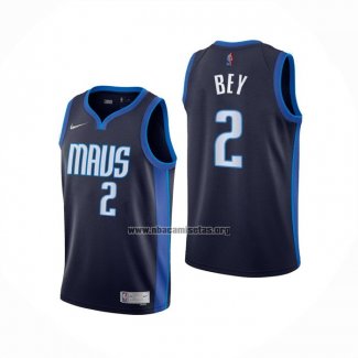 Camiseta Dallas Mavericks Tyler Bey NO 2 Earned 2020-21 Azul