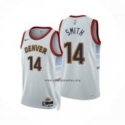 Camiseta Denver Nuggets Ish Smith NO 14 Ciudad 2022-23 Blanco