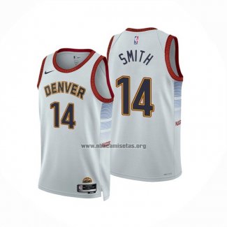 Camiseta Denver Nuggets Ish Smith NO 14 Ciudad 2022-23 Blanco