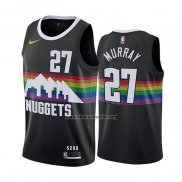 Camiseta Denver Nuggets Jamal Murray NO 27 Ciudad 2019-20 Negro