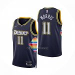Camiseta Denver Nuggets Monte Morris NO 11 Ciudad 2021-22 Azul