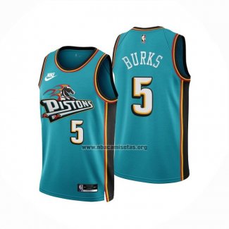 Camiseta Detroit Pistons Alec Burks NO 5 Classic 2022-23 Verde