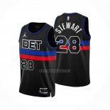 Camiseta Detroit Pistons Isaiah Stewart NO 28 Statement 2022-23 Negro