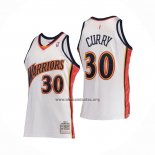 Camiseta Golden State Warriors Stephen Curry NO 30 Mitchell & Ness 2009-10 Blanco