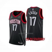 Camiseta Houston Rockets Tari Eason NO 17 Statement 2023-24 Negro