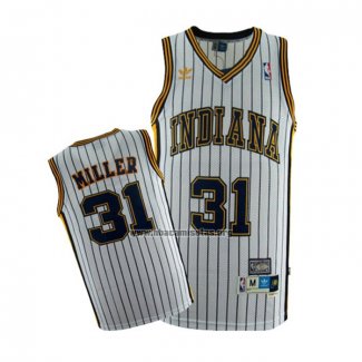 Camiseta Indiana Pacers Reggie Miller NO 31 Retro Blanco