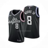 Camiseta Los Angeles Clippers Marcus Morris Sr. NO 8 Ciudad 2022-23 Negro