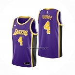 Camiseta Los Angeles Lakers Rajon Rondo NO 4 Statement 2021-22 Violeta