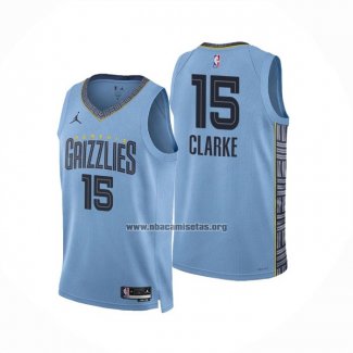 Camiseta Memphis Grizzlies Brandon Clarke NO 15 Statement 2022-23 Azul