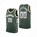 Camiseta Milwaukee Bucks Personalizada Icon Verde