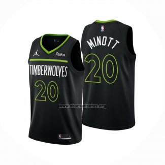 Camiseta Minnesota Timberwolves Josh Minott NO 20 Statement 2022-23 Negro