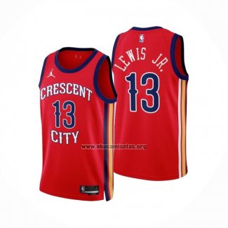 Camiseta New Orleans Pelicans Kira Lewis Jr NO 13 Statement 2023-24 Rojo