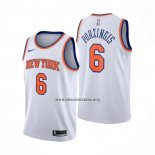 Camiseta New York Knicks Kristaps Porzingis NO 6 Association Blanco