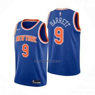 Camiseta New York Knicks RJ Barrett NO 9 Icon Azul