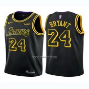 Camiseta Nino Los Angeles Lakers Kobe Bryant NO 24 Ciudad 2017-18 Negro