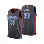 Camiseta Oklahoma City Thunder Mike Muscala NO 33 Ciudad 2022-23 Gris