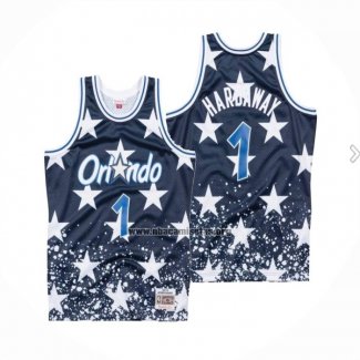 Camiseta Orlando Magic Penny Hardaway NO 1 Independence Day Mitchell & Ness Azul