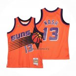 Camiseta Phoenix Suns Steve Nash NO 13 Mitchell & Ness 1996-97 Naranja