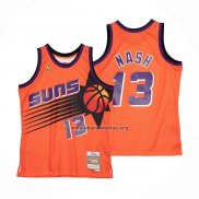 Camiseta Phoenix Suns Steve Nash NO 13 Mitchell & Ness 1996-97 Naranja